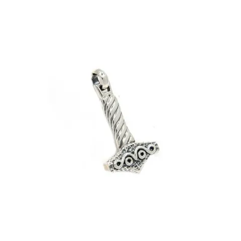 Thors Hammer Schmuck aus oxidiertem Sterlingsilber