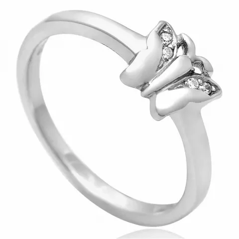 Elegant Schmetterling Ring aus Silber