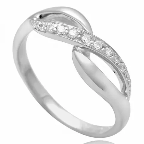 weißem Zirkon Ring aus Silber