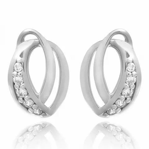 Preiswerten ovalen Ohrringe in Silber