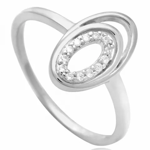 ovaler Zirkon Ring aus Silber