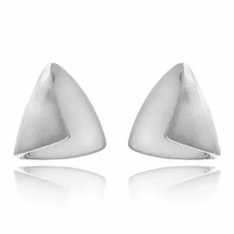 Abstrakt dreieck Ohrringe in Silber