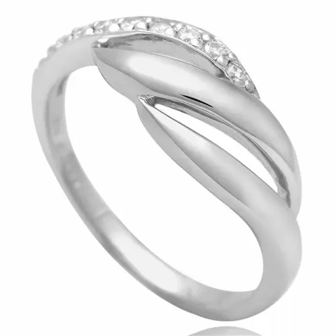 Elegant weißem Zirkon Ring aus Silber