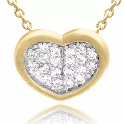 Herz Halskette aus vergoldetem Sterlingsilber