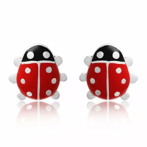 Marienkäfer Ohrstecker in Silber