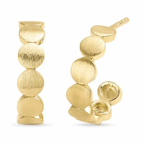 16 mm Halbkreolen in vergoldetem Silber