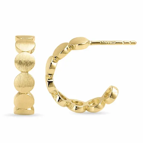 16 mm Halbkreolen in vergoldetem Silber