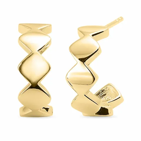 14 mm Halbkreolen in vergoldetem Silber