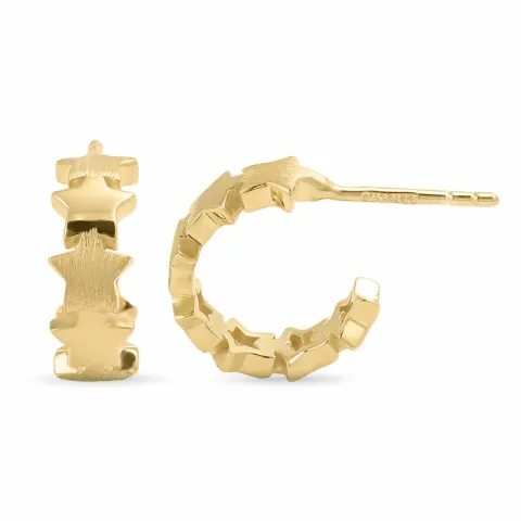 14 mm Halbkreolen in vergoldetem Silber