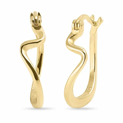 14 mm Kreole in vergoldetem Silber