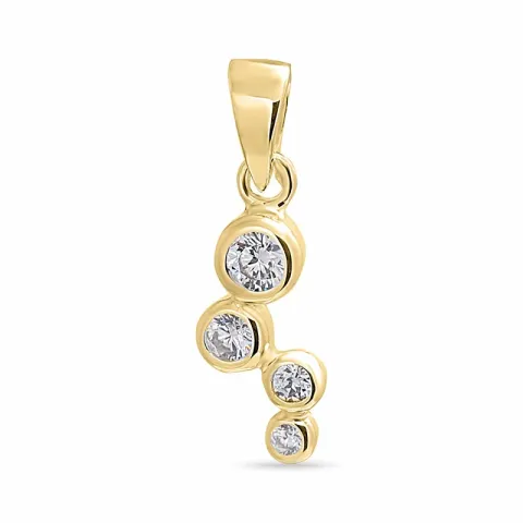 Zirkon Anhänger aus vergoldetem Sterlingsilber - Bubbly Sparkle