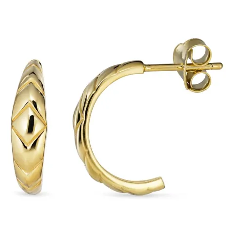 Halbkreolen in vergoldetem Silber