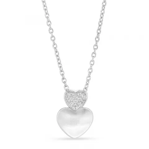 Herz Zirkon Halskette mit Anhänger aus Silber