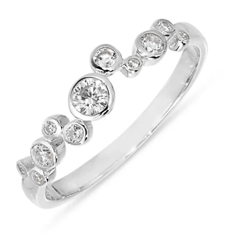 weißem Zirkon Ring aus Silber - Bubbly Sparkle