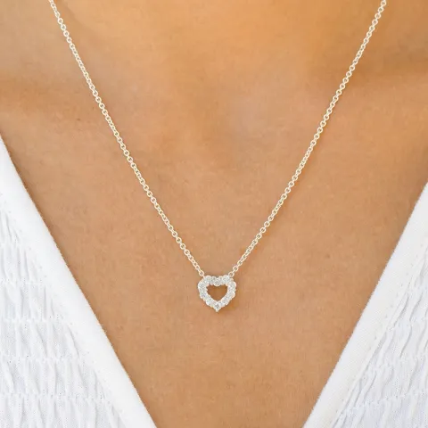 Herz Zirkon Anhänger aus Silber