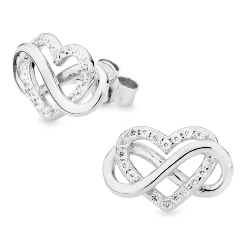 infinity Zirkon Ohrstecker in Silber