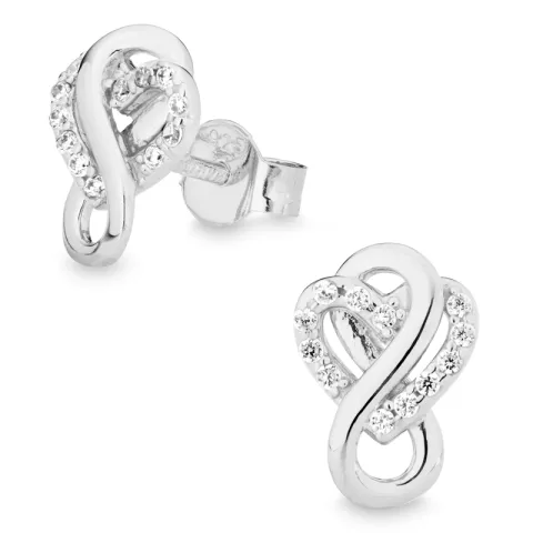 infinity Zirkon Ohrringe in Silber