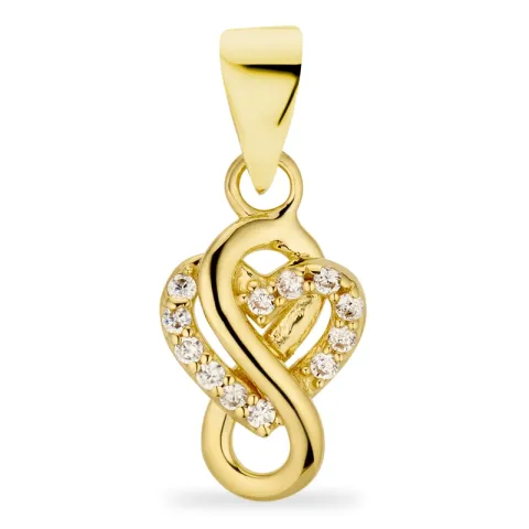 infinity Zirkon Anhänger aus vergoldetem Sterlingsilber