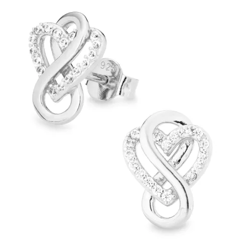 infinity Zirkon Ohrringe in Silber