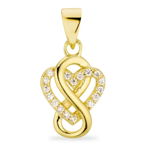 infinity Zirkon Anhänger aus vergoldetem Sterlingsilber