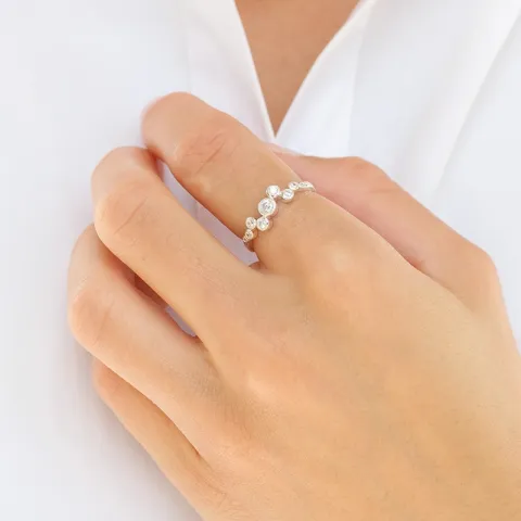 Zirkon Ring aus Silber - Bubbly Sparkle