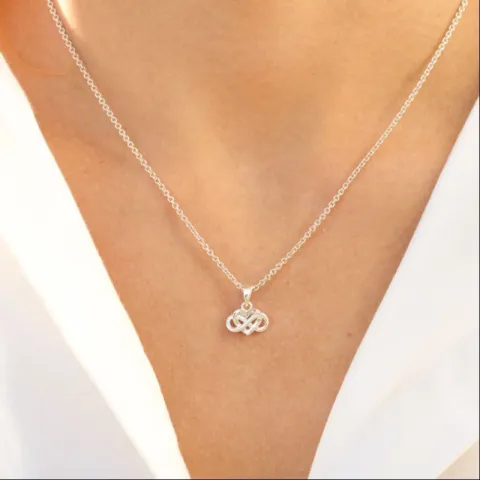 Herz infinity Anhänger aus vergoldetem Sterlingsilber - Amoré