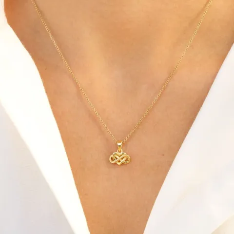 Herz infinity Anhänger aus vergoldetem Sterlingsilber - Amoré