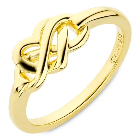infinity Ring aus vergoldetem Sterlingsilber - Amoré