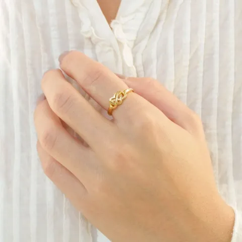 infinity Ring aus vergoldetem Sterlingsilber - Amoré