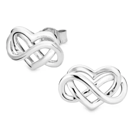 Herz infinity Ohrstecker in Silber - Amoré