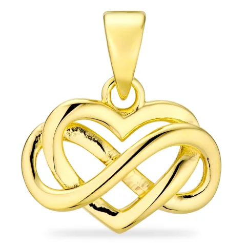 Herz infinity Anhänger aus vergoldetem Sterlingsilber - Amoré