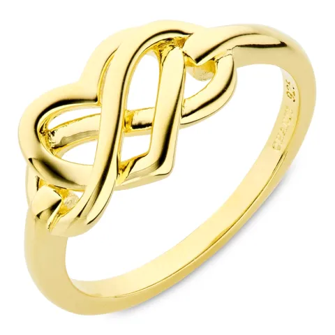 infinity Ring aus vergoldetem Sterlingsilber - Amoré