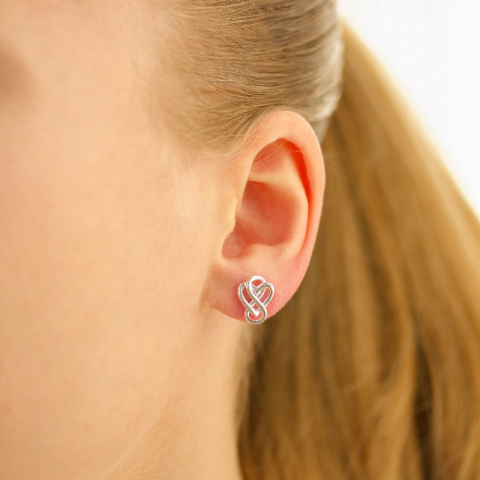 Herz infinity Ohrringe in Silber - Amoré