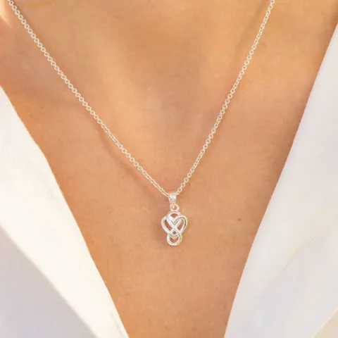 Herz infinity Anhänger aus Silber - Amoré