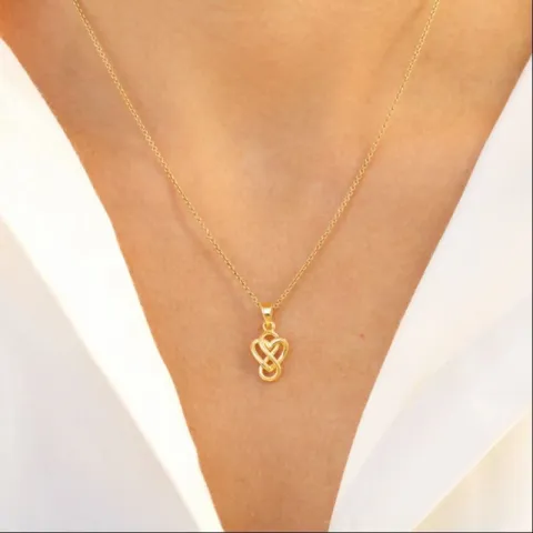 Herz infinity Anhänger aus vergoldetem Sterlingsilber - Amoré