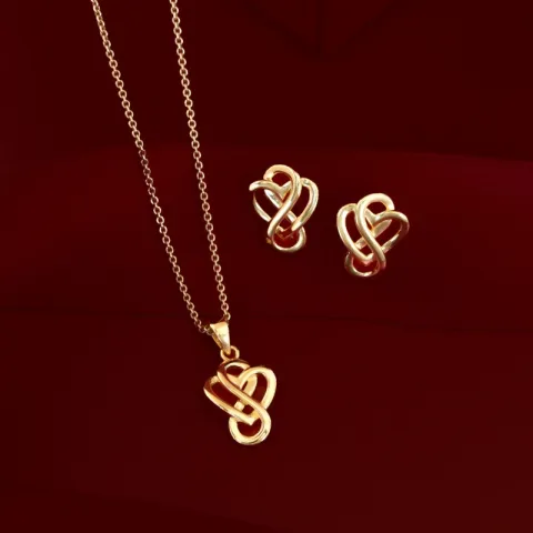 Herz infinity Anhänger aus vergoldetem Sterlingsilber - Amoré