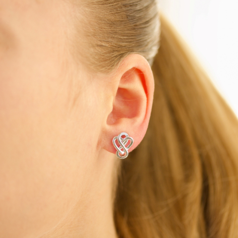 Herz infinity Ohrringe in Silber - Amoré