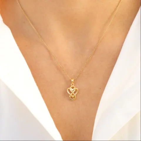 Herz infinity Anhänger aus vergoldetem Sterlingsilber - Amoré