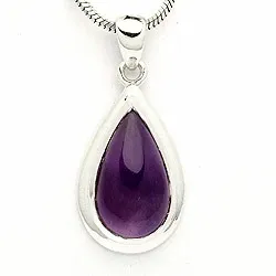 Ovaler Amethyst Anhänger aus Silber