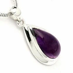 Ovaler Amethyst Anhänger aus Silber