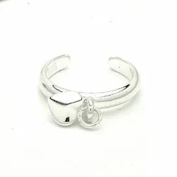 Herz Zehenring aus Silber