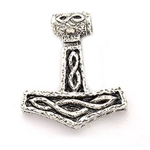 Thors Hammer Anhänger aus oxidiertem Sterlingsilber