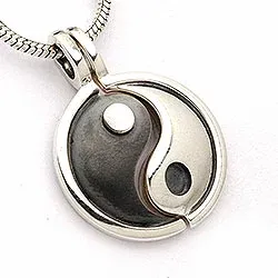 Yin Yang Anhänger aus oxidiertem Sterlingsilber