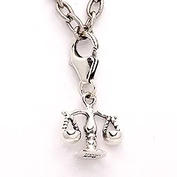 Sternzeichen Waage Charm Anhänger aus oxidiertem Sterlingsilber