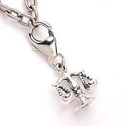 Sternzeichen Waage Charm Anhänger aus oxidiertem Sterlingsilber