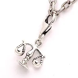 Sternzeichen Waage Charm Anhänger aus oxidiertem Sterlingsilber