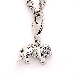 Löwe Charm Anhänger aus oxidiertem Sterlingsilber 