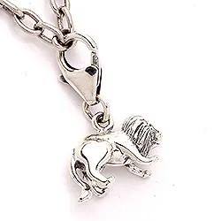 Löwe Charm Anhänger aus oxidiertem Sterlingsilber 