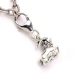 Steinbock Sternzeichen Charm Anhänger aus oxidiertem Sterlingsilber