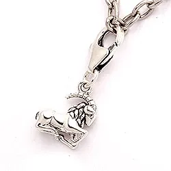Steinbock Sternzeichen Charm Anhänger aus oxidiertem Sterlingsilber